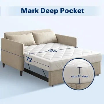 Sleep Philosophy Waterproof Sofa Bed Protector - 54x72