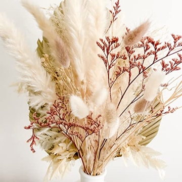Elegant Dried Pink Pampas Grass Bouquet for Home
