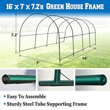 Benefit-USA Large Garden Support Arch for Climbing Plants