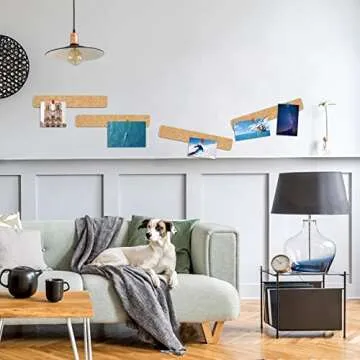 Felt Pin Boards Bar Strips Removable Bulletin Boards 4 Pack