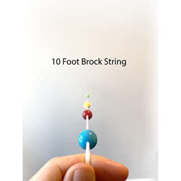 Brock String 10 Foot Vision Convergence Training Tool - Train Vision, Improve Strength & Athletic Pe...