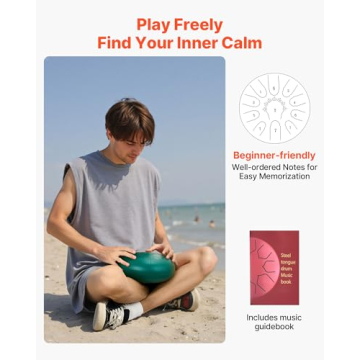 VEVOR 10 Inch Steel Tongue Drum for Meditation & Yoga