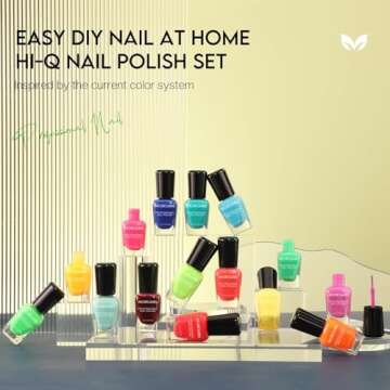 Morovan Nail Polish Set Fingernail: Rainbow Quick Dry 15 Vibrant Colors Nail Polish Kit Neno Regular...