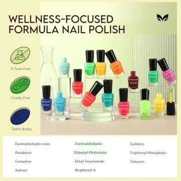 Morovan Nail Polish Set Fingernail: Rainbow Quick Dry 15 Vibrant Colors Nail Polish Kit Neno Regular Nail Polish Bulk 0.25 oz Finger Nail Polish Pack Spring Summer Nail Polish Gifts for Women