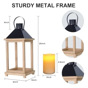 NEEDOMO 20" Decorative Lantern for Home and Garden