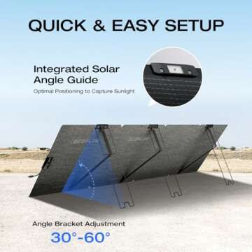 EF ECOFLOW 220 Watt Portable Solar Panel, 25% High Conversion Efficiency N-Type Solar Cell, NextGen Foldable Solar Panel with Adjustable Kickstand, IP68 Waterproof for Camping RV Off Grid System