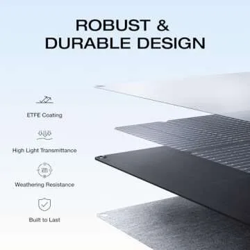 EF ECOFLOW 220 Watt Portable Solar Panel, 25% High Conversion Efficiency N-Type Solar Cell, NextGen Foldable Solar Panel with Adjustable Kickstand, IP68 Waterproof for Camping RV Off Grid System