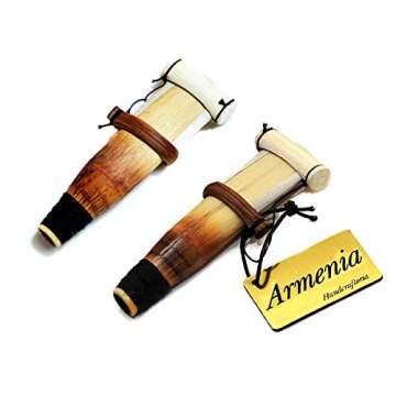 ARMENIAN DUDUK - 2 reeds - Handmade from ARMENIA - Oboe Balaban Woodwind Instrument Apricot Wood - P...