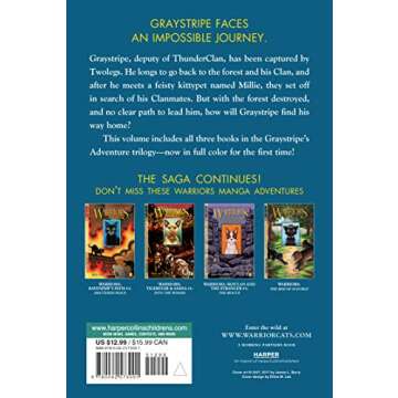 Warriors: Graystripe's Adventure: 3 Full-Color Warriors Books in 1: The Lost Warrior, Warrior's Refuge, Warrior's Return