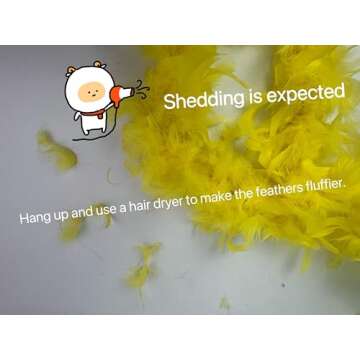 Over 10 Color 25 Gram, 4 Feet Long Chandelle Feather Boa, Kids Feather Boa, Great for Party, Wedding, Halloween Costume, Christmas Tree, Decoration (Orange)