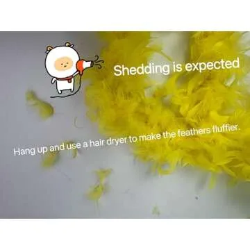 Over 10 Color 25 Gram, 4 Feet Long Chandelle Feather Boa, Kids Feather Boa, Great for Party, Wedding, Halloween Costume, Christmas Tree, Decoration (Orange)