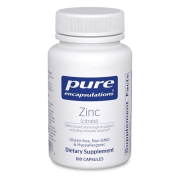 Pure Encapsulations Zinc (Citrate) - for Immune System, Tissue Development & Metabolism* - Mineral S...