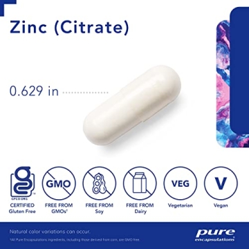 Pure Encapsulations Zinc Citrate for Immune Support - 180 Capsules