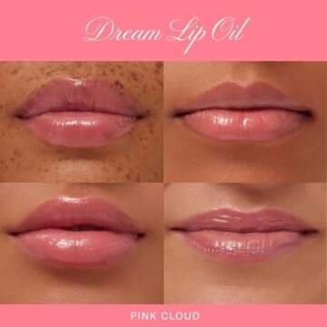 Summer Fridays Dream Lip Oil - Tinted Lip Oil with Moisturizing Sheer Coverage, High-Shine and Deep Hydration - Non-Sticky Formula for Long-Lasting Softness - Pink Cloud (0.15 Oz)