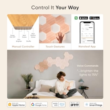 Nanoleaf Elements Wood Look Hexagons for Stunning Ambience