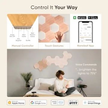 Nanoleaf Elements Wood Look Hexagons for Stunning Ambience