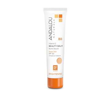 Andalou Naturals Vitamin C BB Beauty Balm Sheer Tint SPF 30, 2-in-1 BB Cream & Face Sunscreen with Broad Spectrum Protection, Mineral Sunscreen with Non-Nano Zinc Oxide, 2 Fl Oz
