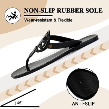 DDXYYDS Sandals Women Dressy Summer Flat, Flip Flops For Women Anti-Slip Thong Sandals, Casual Womens Sandals Flats Slides, Dressy Sandals Women Comfortable For Beach