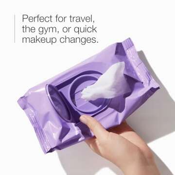 Clinique Take The Day Off Micellar Cleansing Makeup Remover Wipes For Face and Eyes | Safe For Sensi...