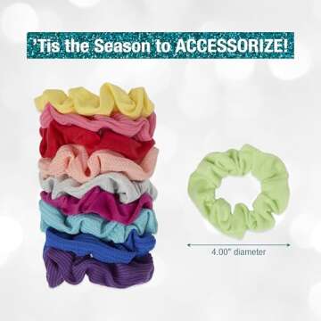 Scunci by Conair 10pk Scrunchie Gift Box - hair ties - hair elastics - hair accessories for girls an...
