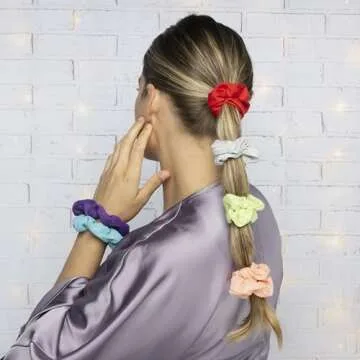 Scunci by Conair 10pk Scrunchie Gift Box - hair ties - hair elastics - hair accessories for girls and women - teen girl gifts trendy stuff - scrunchies - Assorted Colors