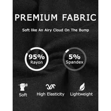 fitglam Women's Maternity Shorts Lounge Sleep Pajama Workout Comfy Stretchy Pregnancy Shorts(Black, Small)