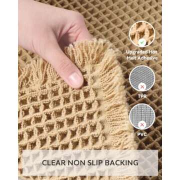 tchdio Waffle Bath Mat Rug for Absorbency & Comfort