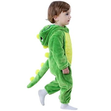 Adorable Baby Green Dinosaur Costume for Toddler Dress Up - 2-6 Months