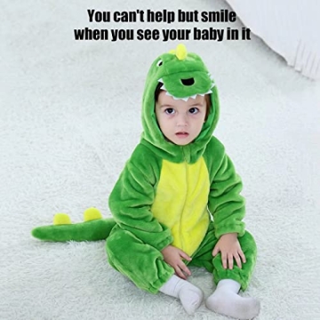 Cute Baby Green Dinosaur Costume for Toddlers