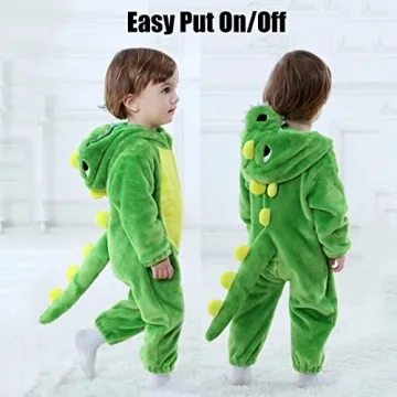Cute Baby Green Dinosaur Costume for Toddlers