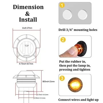 FXC Purishion 12V LED Clearance Lights for Vehicles