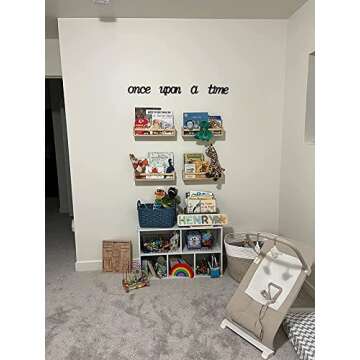 Gneric Floating Shelves for Wall, Burlywood Nursery Book Shelves, 15.7 inch Kids Bookshelf, Wall Shelves for Living Room Bedroom Decor,Kitchen Spice Rack,Bathroom Storage Rack(4 Pack)