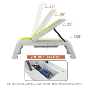 leikefitness Multifunctional Aerobic Deck with Cord Workout Platform Adjustable Dumbbell Bench Weight Bench Professional Fitness Equipment for Home Gym GM5820(Green)