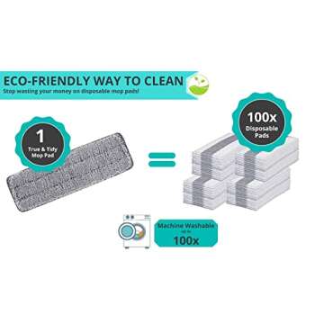 True & Tidy Extra Thick Mop Pad Refill Pack for Versatile Mopping
