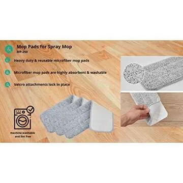 True & Tidy Extra Thick Mop Pad Refill Pack for Versatile Mopping
