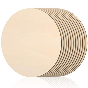 Jetec 18 Inch Round Wood Circles for Crafts and DIY Projects