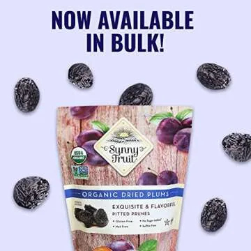 Premium Organic Soft Prunes in 2.5 Pound Bulk Bag