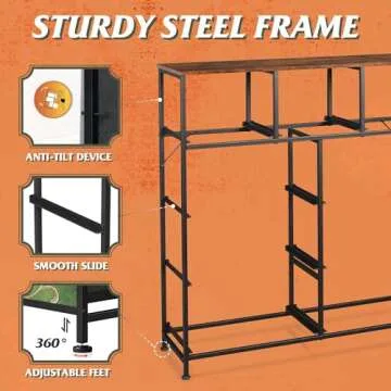 WLIVE 9-Drawer Dresser, Fabric Storage Tower for Bedroom, Hallway, Entryway, Closet, Tall Chest Organizer Unit with Fabric Bins, Steel Frame, Wood Top, Easy Pull Handle, Floral Painted