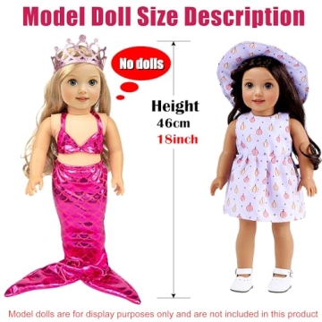 10 Trendy Doll Outfits Set for 18 Inch Dolls