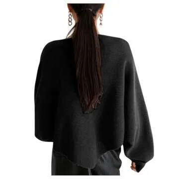 COZYEASE Women's Criss Cross Boat Neck Long Sleeve Crop Sweater - Stylish & Comfy!