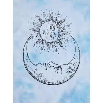 Remidoo Women's Casual Crewneck Short Sleeve Butterfly Print Tie Dye Oversized Graphic Top T-Shirt Blue Medium