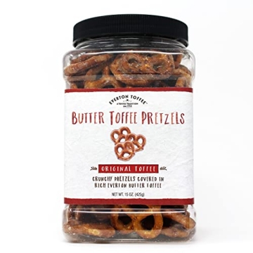 Everton Original Butter Toffee Pretzels: Gourmet Artisan Butter Toffee Covered Pretzels, made in sma...