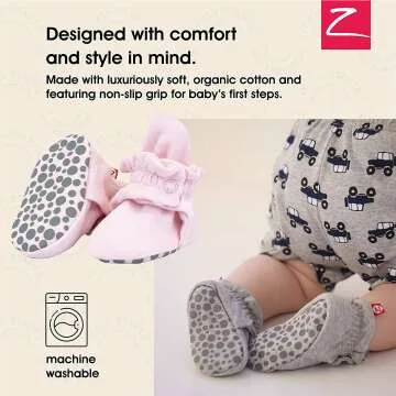 Zutano Baby Booties - Organic Cotton, Gripper Soles