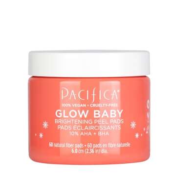 Pacifica Beauty Glow Baby Brightening Peel Pads 10% AHA + BHA, Skincare, Exfoliating, Skin Texture, ...