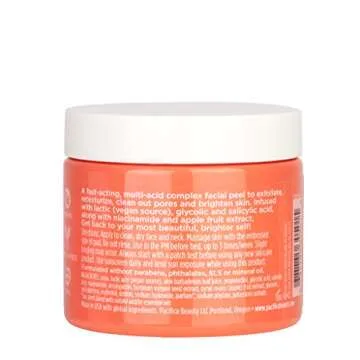 Pacifica Glow Baby Peel Pads 10% AHA + BHA for Bright Skin