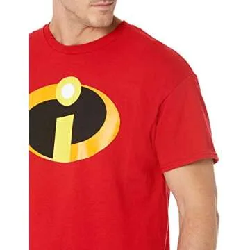Disney unisex adult The Incredibles T-shirt T Shirt, Red, Large US