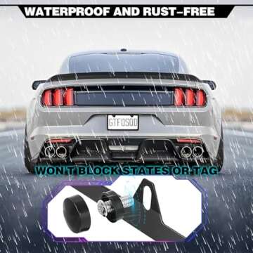 Durable Matte Black License Plate Frames for All Vehicles