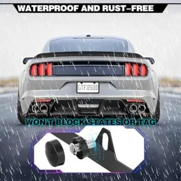 Durable Matte Black License Plate Frames for All Vehicles