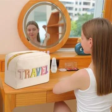 YogoRun Extra Large Glitter Chenille Travel Bag for Women