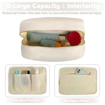 YogoRun Extra Large Glitter Chenille Travel Bag for Women